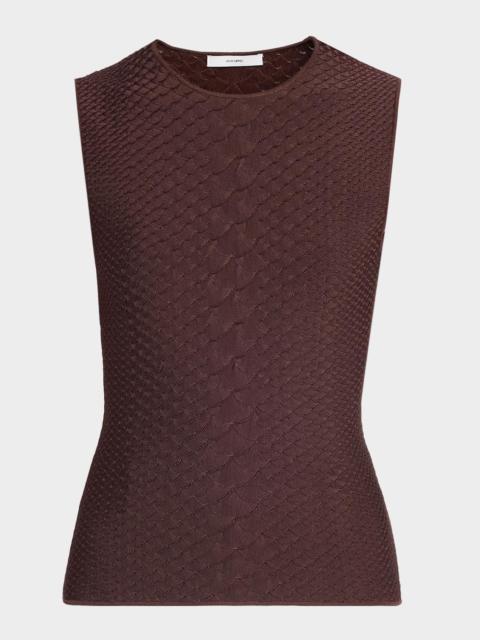 ADAM LIPPES Divya Textured Knit Tank Top