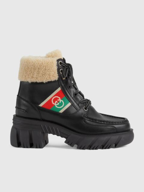 GUCCI Women's ankle boot with stripe
