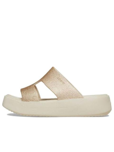 crocs (WMNS) Crocs Getaway Platform H-Strap Sandals 'White Brown' 209667-160