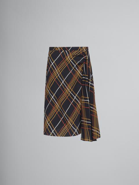 Marni WILD ROADS PRINT SKIRT WITH GODET HEM