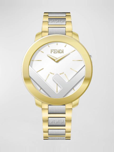 F is Fendi FF Two-Tone Bracelet Watch, 28mm