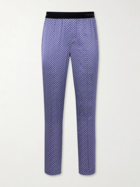 TOM FORD Printed Silk-Blend Satin Pyjama Trousers