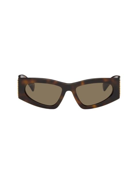 GUCCI Brown 'Gucci on Side' Sunglasses