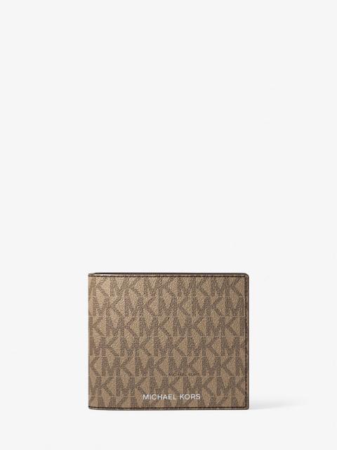 MICHAEL KORS Harrison Logo Billfold Wallet With Passcase