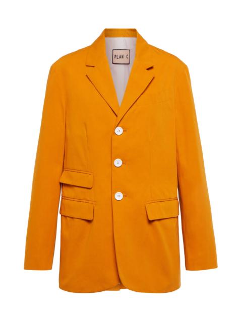 Plan C Cotton poplin blazer