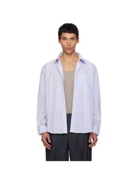 mfpen White & Blue Executive Shirt