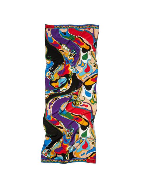 PUCCI Orchidee-print silk scarf