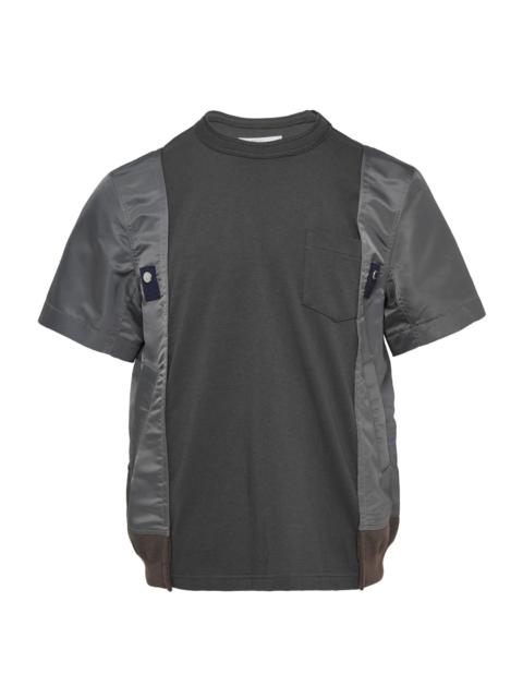 sacai Nylon Twill x Cotton Jersey Tee