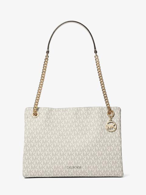 MICHAEL KORS Christina Medium Signature Logo Messenger Bag