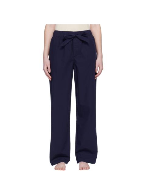 TEKLA Navy Poplin Pyjama Pants