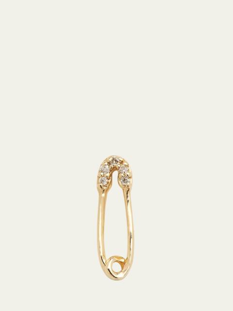 SYDNEY EVAN 14K Yellow Gold Diamond Safety Pin Stud Earring, Single