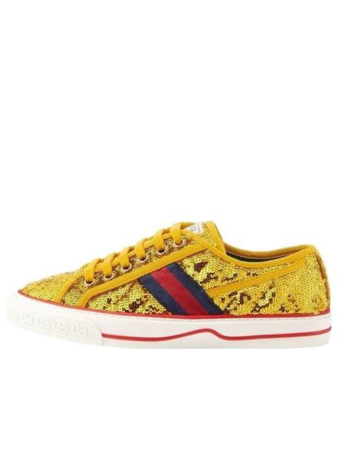 (WMNS) Gucci Tennis 1977 'Gold Sequin Satin' 646438-2MO10-8060