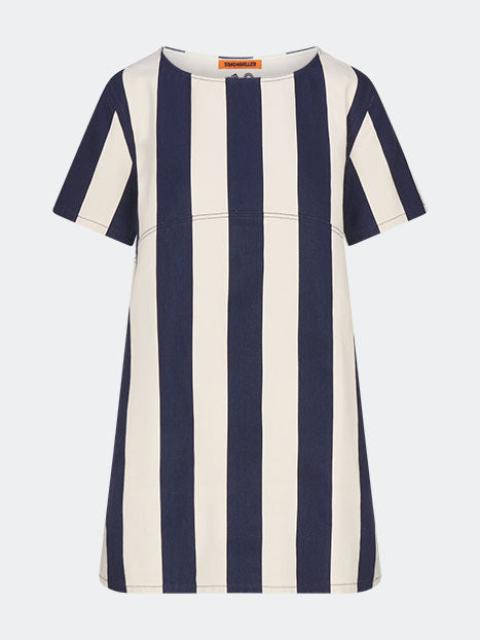 SIMONMILLER Sahara Short Sleeve Mini Dress In Navy/Cream