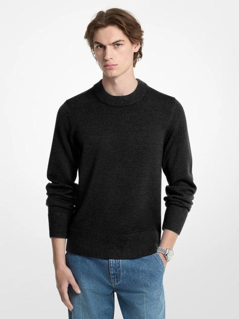 MICHAEL KORS Ribbed Wool Crewneck Sweater