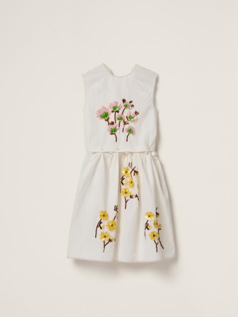 Miu Miu Embroidered poplin dress