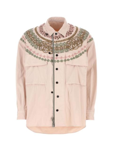 Light pink cotton oversize shirt