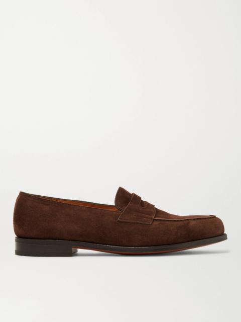 John Lobb Lopez Suede Penny Loafers