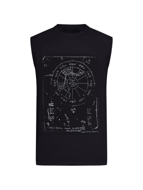 Rick Owens printed sleeveless tank top