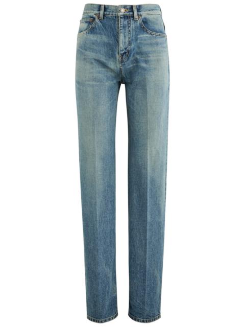 SAINT LAURENT Saint Laurent Faded Straight-leg Jeans