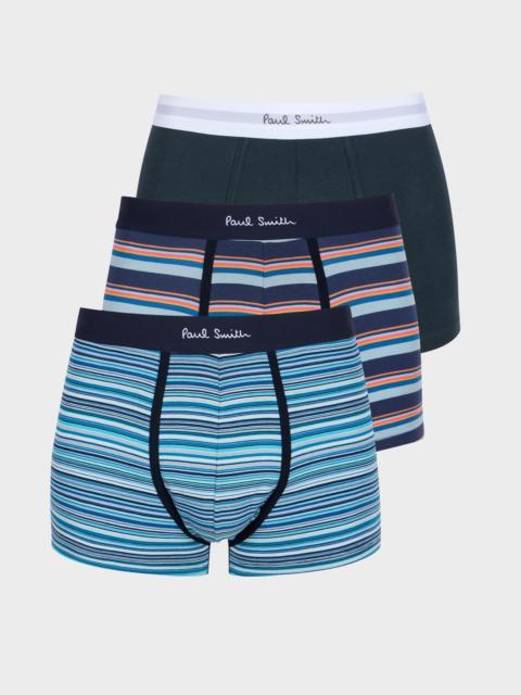 Paul Smith Organic-Cotton Mix Stripe Boxer Briefs Three Pack