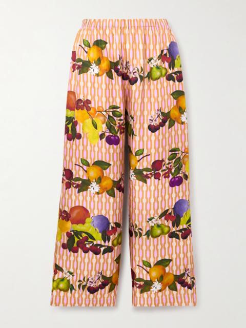 ERES Cannelle Printed Silk-twill Wide-leg Pants