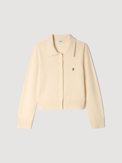 Sandro CARDIGAN WITH SHIRT COLLAR
