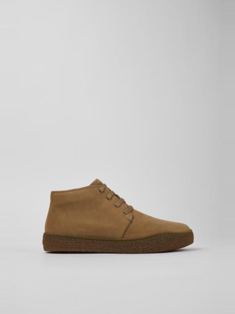 CAMPER Peu Terreno Brown Nubuck Desert Boot for Men