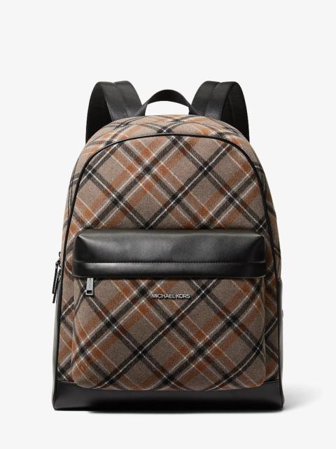 MICHAEL KORS Pacey Plaid Print Wool Blend Backpack