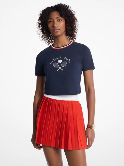 MICHAEL KORS Embellished Cotton Baby Tee