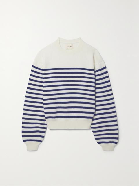 KHAITE Viola Striped Cashmere Sweater