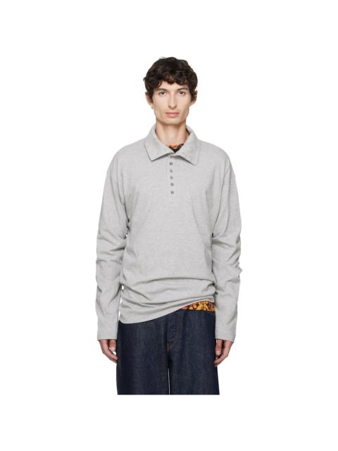 Dries Van Noten Gray Cotton Polo