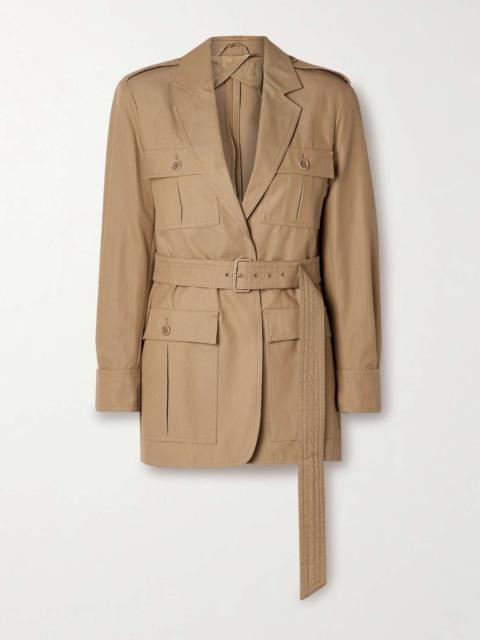 Pacos belted cotton-canvas jacket