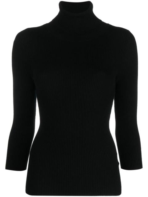 Aspesi ribbed-knit roll-neck knitted top