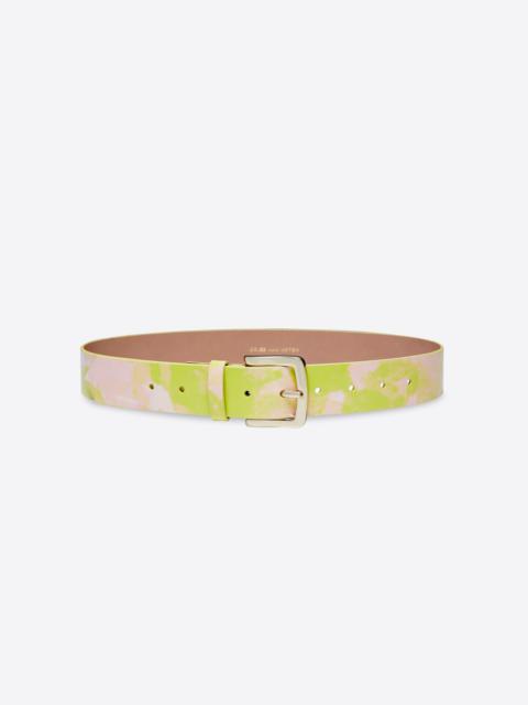 Dries Van Noten PRINTED LEATHER BELT