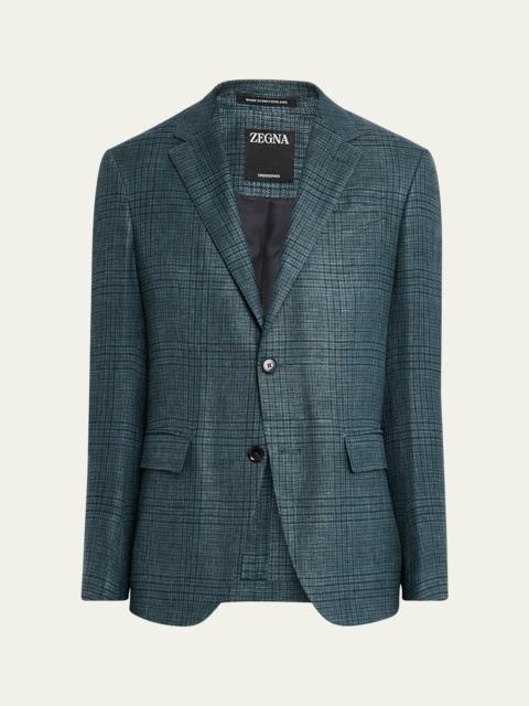 ZEGNA Men's Crossover Prince of Wales Sport Coat