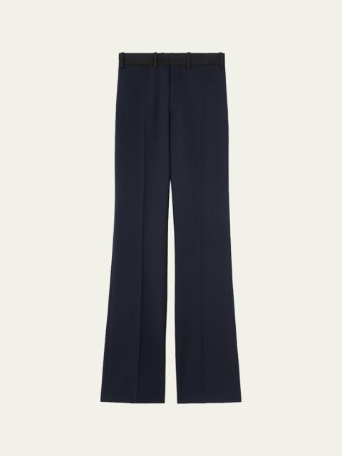Loro Piana Kendrik Contrast-Waistband Bootcut-Leg Trousers