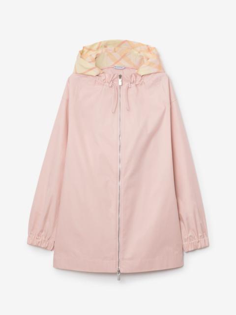 Burberry Check Hood Gabardine Parka