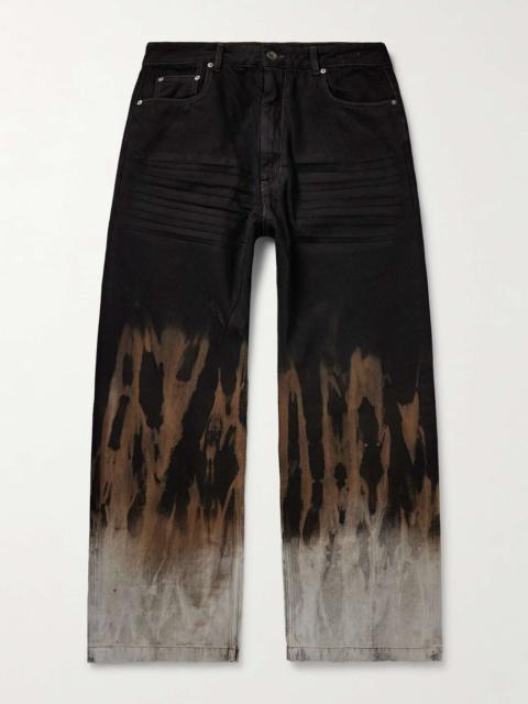 Rick Owens DRKSHDW Geth Wide-Leg Garment-Dyed Printed Jeans