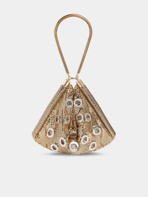 rabanne GOLDEN CHAINMAIL POCKET BAG WITH METALLIC EYELETS