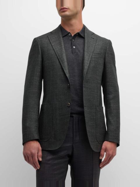 Men's Wool-Blend Textured Blazer