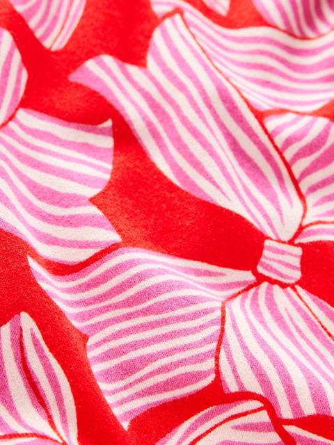 BODEN Emilia Cotton Crew Sweater-Poppy Red, Bow Scatter