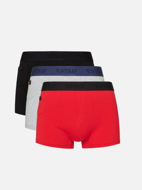 EVISU THREE-PACK DAICOCK PRINT TRUNKS