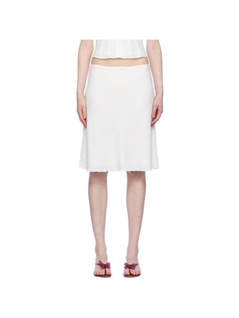 GUIZIO White Paloma Midi Skirt