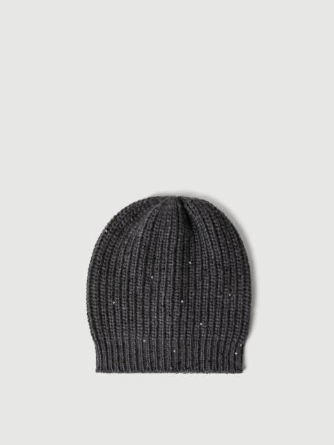 Brunello Cucinelli Cashmere and silk Diamond yarn knit beanie