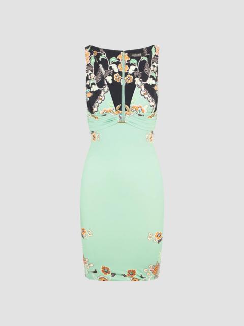 Roberto Cavalli Women's Printed Midi Dress - Green Black
