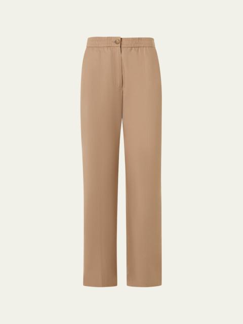 AKRIS Cotton Gabardine Straight Leg Fritz Pants