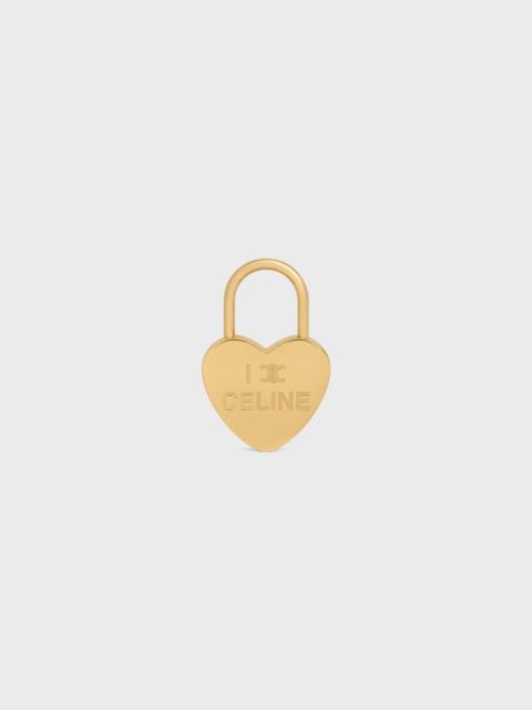 CELINE Celine Charms Heart Padlock in Brass with Gold Finish