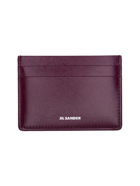 Jil Sander Burgundy Credit Card Holder
