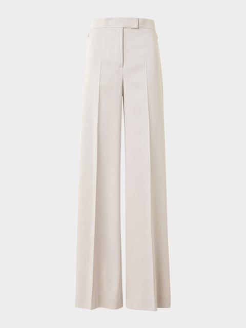 AKRIS Floretta Twill Wide-Leg Pants