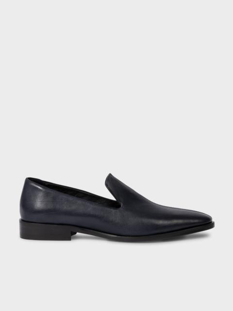 Paul Smith Navy Blue 'Addis' Leather Loafers